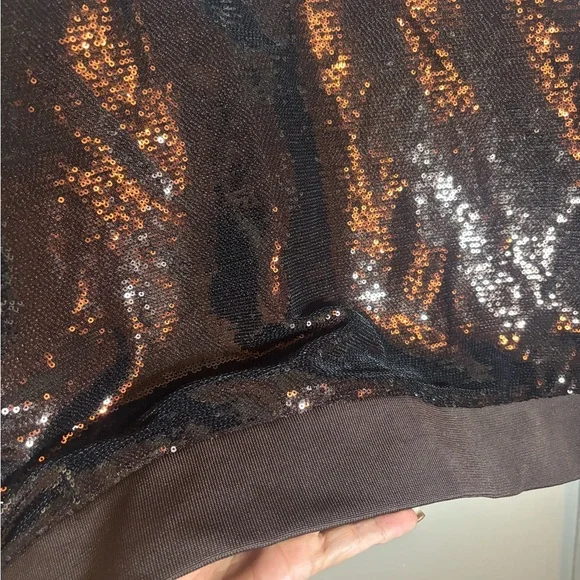 NWT Women's The Wild Collective Cleveland Browns Sequin Ombre Jacket - Large - Picture 6 of 11